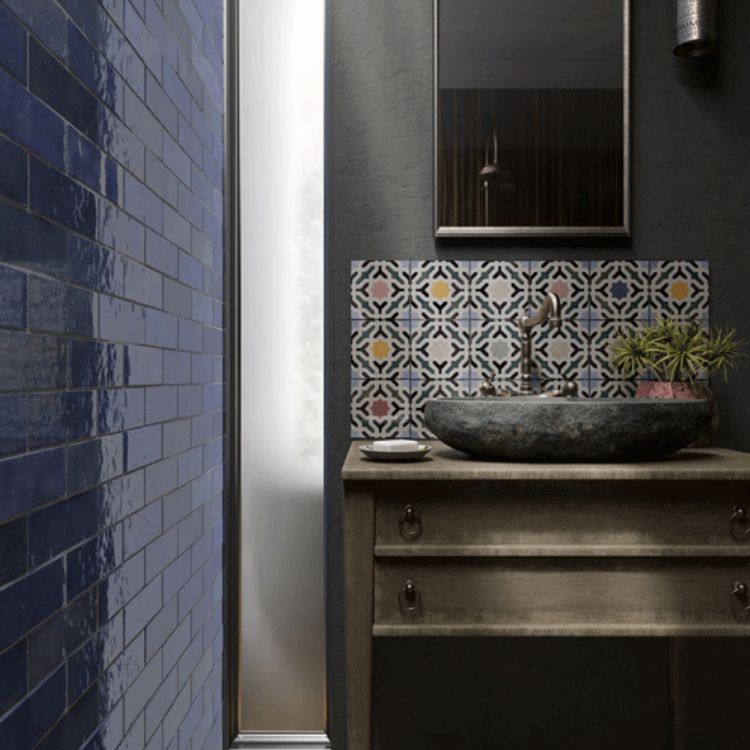 Equipe Artisan Colonial Blue 6.5x20 Polished Tiles