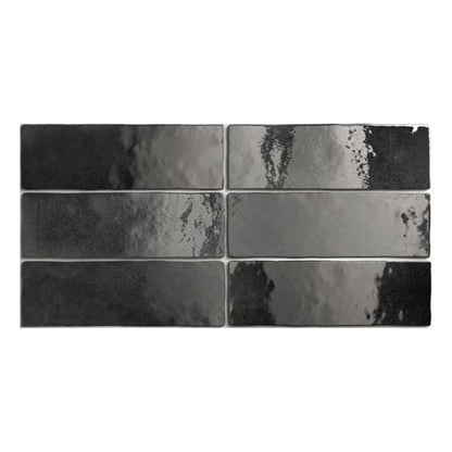 Equipe Artisan Graphite 6.5x20 Polished Tiles