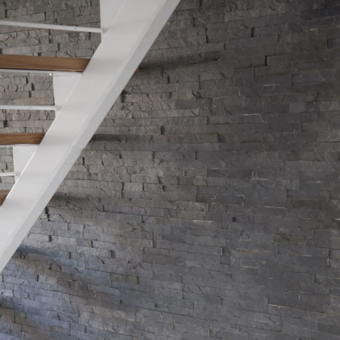 Thin Tile Cladding Thin Stone Cladding Black Matt 100x450 – justtilesni