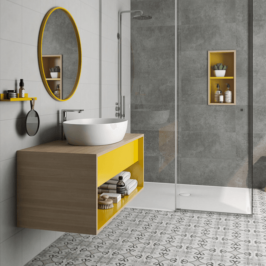 Pamesa Art Sysley tiled in a bathroom