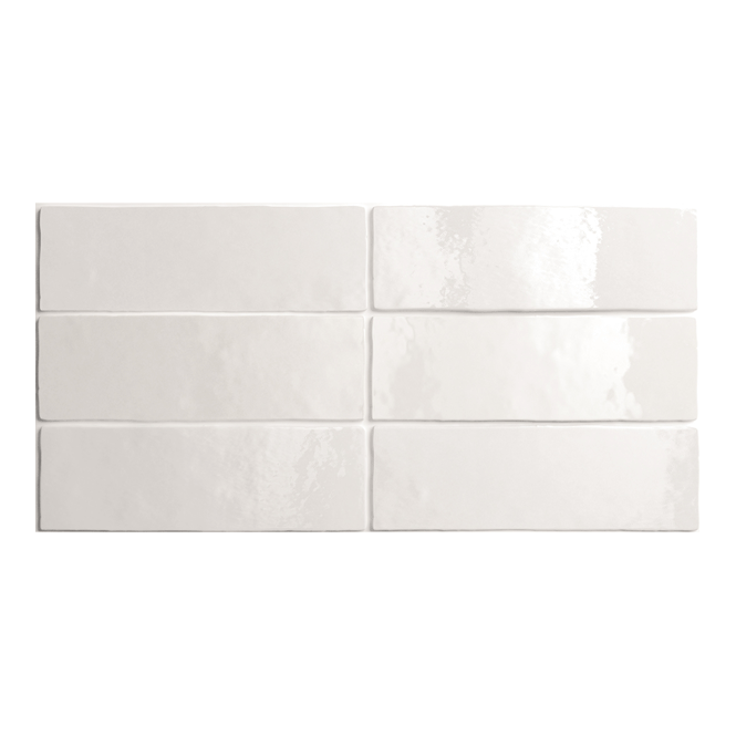 Equipe Artisan White 6.5x20 Polished Tiles