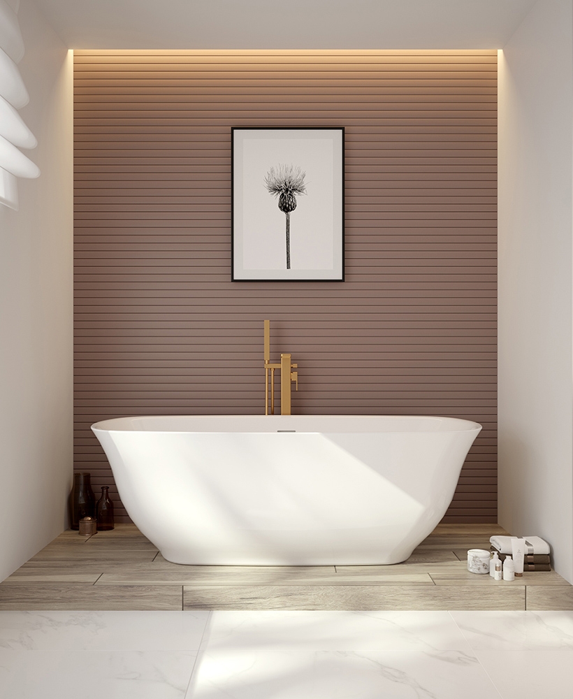 Reef Freestanding Bath including waste and overflow 1700x750mm - Just ...